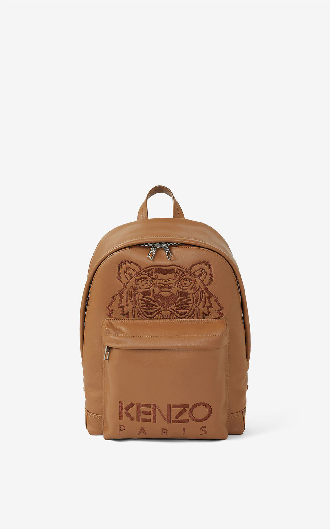 Mochila Kenzo Kampus Tiger Couro Feminino - Marrom | 759CFBMRV